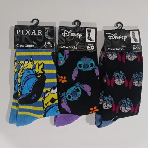 Disney Pixar Socks Lot Size 9-13 - Picture 2 of 3